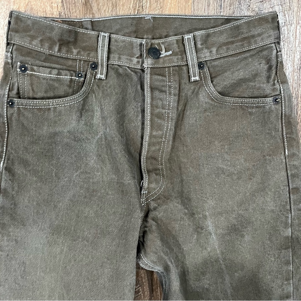 Levi's 501 Men's Jeans 31x30, Brown, Button Fly, Straight Leg, Denim - Picture 4 of 9